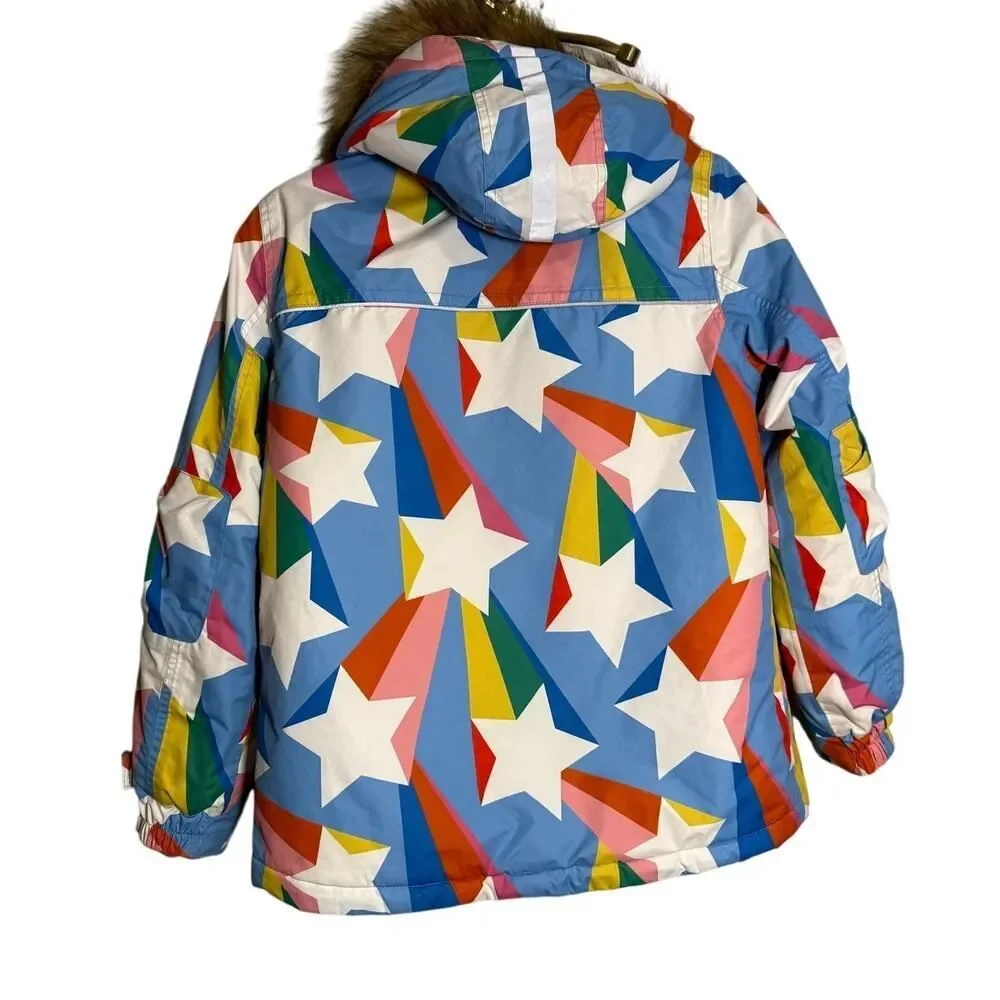 Boden All-Weather Star Pattern Waterproof Ski Jacket Girl’s Sz. 11-12Y